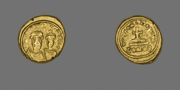 Solidus (Coin) of Constans II and Constantine IV, AD 659/668, Byzantine, minted in Constantinople,