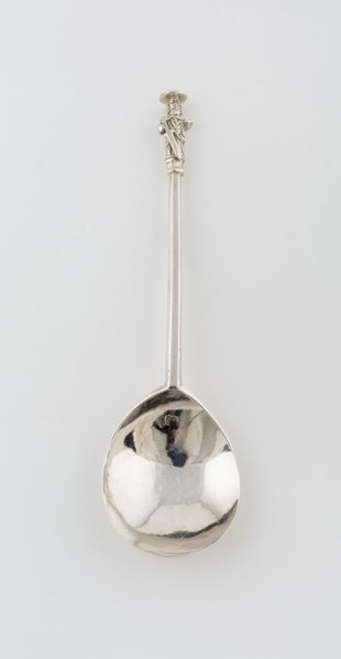 Apostle Spoon: St. Bartholomew, 1618/19, London, England, London, Silver, figure gilded, 18.7 x 5.3