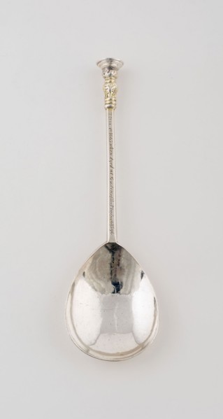 Spoon Commemorating the London Plague, c. 1665, Wokingham, England, Wokingham, Silver, 17.5 x 5.2