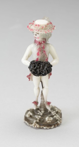 Man Holding a Black Muff, 1750/99, Nevers, France, Glass, lampwork (verre de Nevers), metal