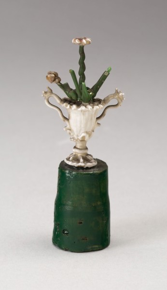 Urn with Flowers, 18th century, Nevers, France, Glass, lampwork (verre de Nevers), metal armature,