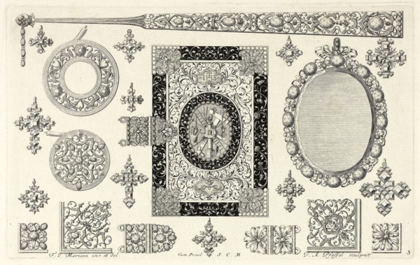Designs for Jewelry, before 1697, Joannes Andreas Pfeffel I (German, 1674-1748), after Friedrich