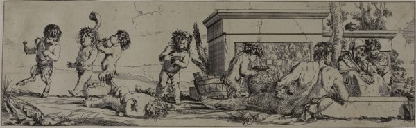 Bacchanal, 1633/78, Giulio Carpioni, Italian, 1613-1678, Italy, Etching on ivory laid paper, 123 x
