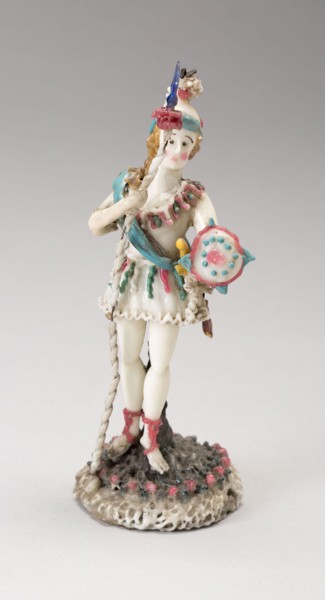 Soldier, 1700/50, Nevers, France, Glass, lampwork (verre de Nevers), metal armature, H. 12.1 cm (4