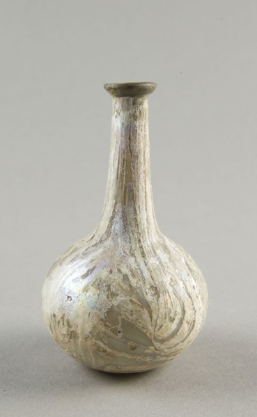 Bottle, 1st century BC, Roman, Levant or Syria, Syria, Glass, blown technique, H. 9.2 cm (3 5/8 in