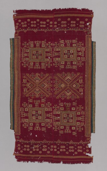 Cover, 19th Century, Turkey (Provincial), Turkey, Cover, red, wool, hand woven and embroidered, 204