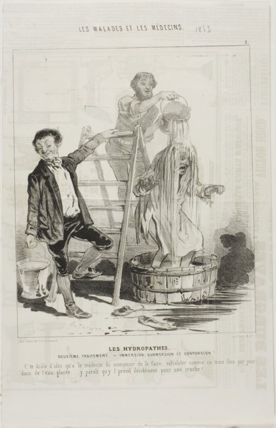 The Hydropaths: Second Treatment (plate 2), 1843, Charles Émile Jacque, French, 1813-1894, France,