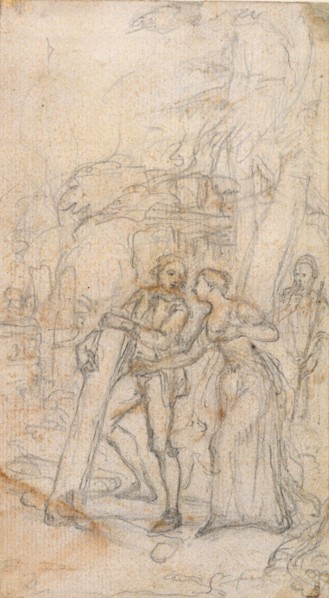 Study for William Shakespeare’s The Tempest, c. 1744, Hubert François Gravelot, French, 1699-1773,