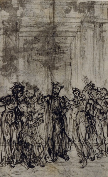 Study for Vignette in Jean François Marmontel’s Contes Moraux, c. 1765, Hubert François Gravelot,