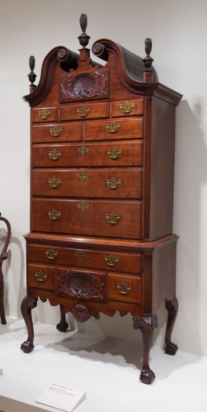 High Chest of Drawers, 1750/60, American, 18th century, Philadelphia, Philadelphia, Mahogany,