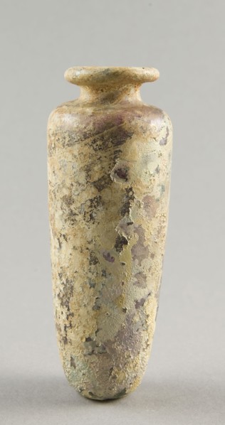 Bottle, 1st century AD, Ancient Mediterranean, Mediterranean Region, Glass, blown technique, H. 11