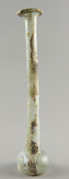 Bottle, 1st century AD, Roman, Levant or Syria, Syria, Glass, blown technique, H. 17.8 cm (7 in.),
