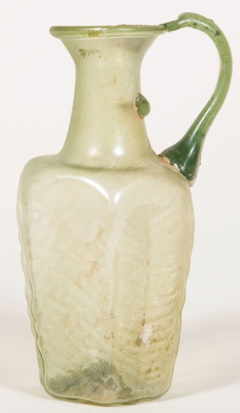 Jug, 6th century AD, Byzantine, Eastern Mediterranean, probably Syria, Syria, Glass, mold-blown