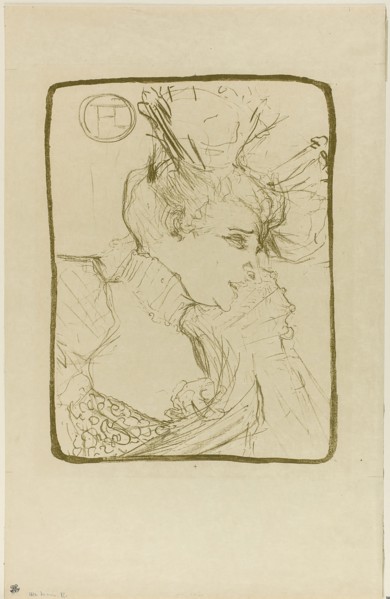 Bust of Mademoiselle Marcelle Lender, 1895, Henri de Toulouse-Lautrec, French, 1864-1901, France,