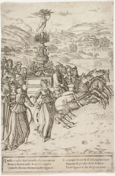 The Triumph of Love, 1470/90, Attributed to Francesco Rosselli, Italian, 1448-c. 1513, Italy,