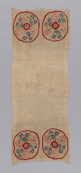 Sash (?), 18th century, Turkey, Turkey, Embroidered, 125 x 48.5 cm (49 1/4 x 19 1/8 in.)