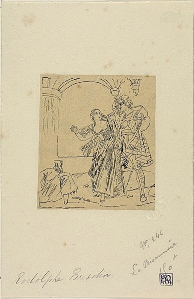 The Prisoner, n.d., Rodolphe Bresdin, French, 1825-1885, France, Pen and black ink, on tan tracing