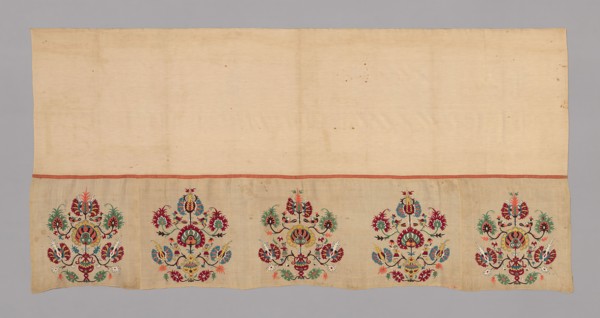 Bed Valance, 18th century, Greece, Northern Sporades Islands, Skíros, Skíros, Upper portion: