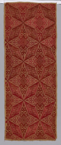 Pillow Cover, 17th century, Greece, possibly Crete, Greece, Cotton, plain weave, embroidered with