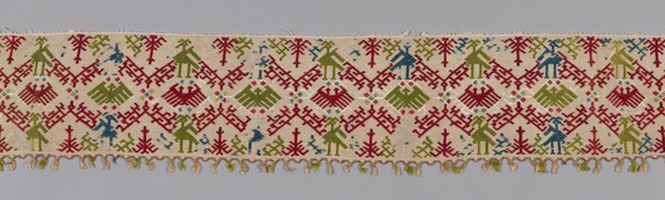 Fragment (For a Bed Curtain), 17th century, Greece, Cyclades Islands, Cyclades, Linen, plain weave,