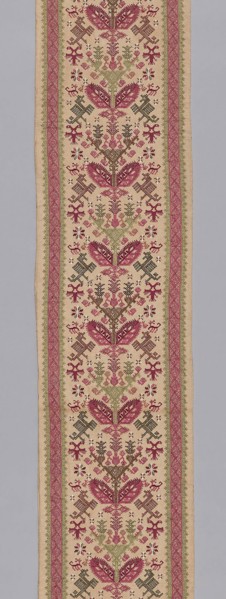 Panel (For a Bed Curtain), 17th century, Greece, Dodecanese Islands, Patmos, Pátmos, Linen, plain