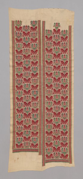 Panel (Half of a Bed Curtain), 17th century, Greece, Dodecanese Islands, Patmos, Pátmos, Linen,