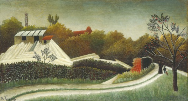 Sawmill, Outskirts of Paris, c. 1893/95, Henri Rousseau, French, 1844-1910, France, Oil on canvas,