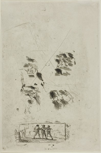 Study for a Scene with Brigands, c. 1633, Claude Lorrain, French, 1600-1682, France, Etching on