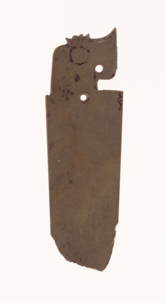 Dagger-Blade (ge), late Shang dynasty to Western Zhou dynasty, c. 1200–771 B.C., China, Jade, 2 5/8