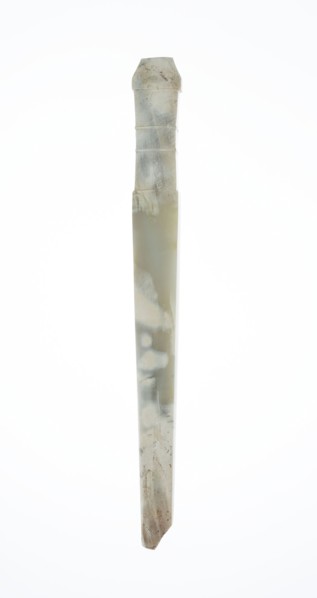 Handle-Shaped Jade, Shang or Western Zhou period, 2nd–early 1st millennium B.C., China, Jade, 9 ×