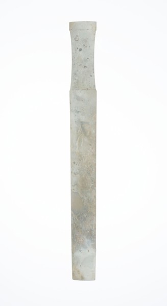 Handle-Shaped Jade, Shang or Western Zhou period, 2nd/early 1st millennium B.C., China, Jade, 9 3/4