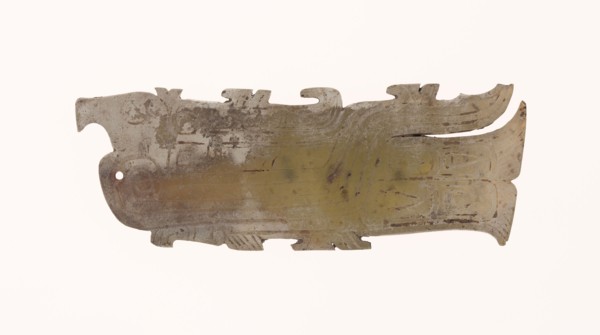 Bird Pendant, Western Zhou dynasty, 11th/10th century B.C., China, Jade, 8.1 × 3 × 0.3 cm (3 3/16 ×