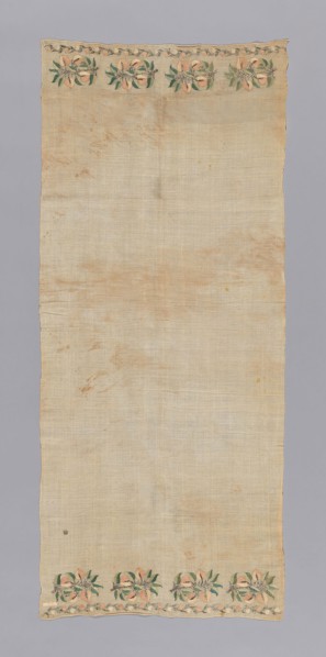 Towel or Napkin, 19th century, Turkey, Turkey, Embroidered, 125.7 x 53.2 cm (49 1/2 x 21 in.)