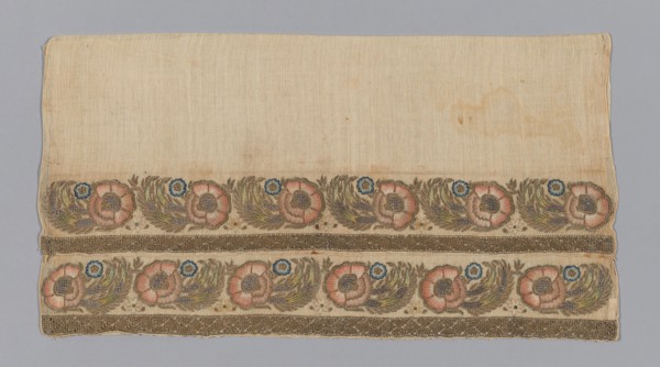 Towel or Napkin (Altered), 19th century, Turkey, Turkey, Embroidered, 28.2 x 53.4 cm (11 1/8 x 21