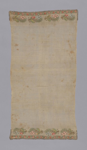 Towel or Napkin, 19th century, Turkey, Turkey, embroidered, 102.2 x 53.7 cm (40 1/4 x 21 1/8 in.)