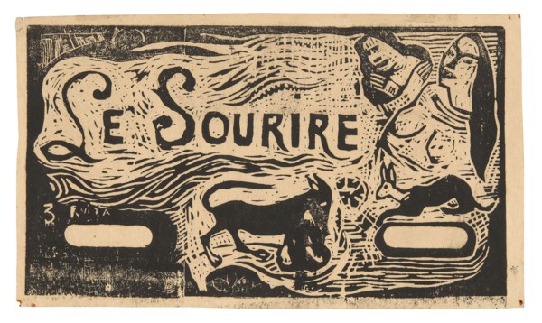 Fox, Busts of Two Women, and a Rabbit, headpiece for Le sourire, 1899/1900, Paul Gauguin, French,