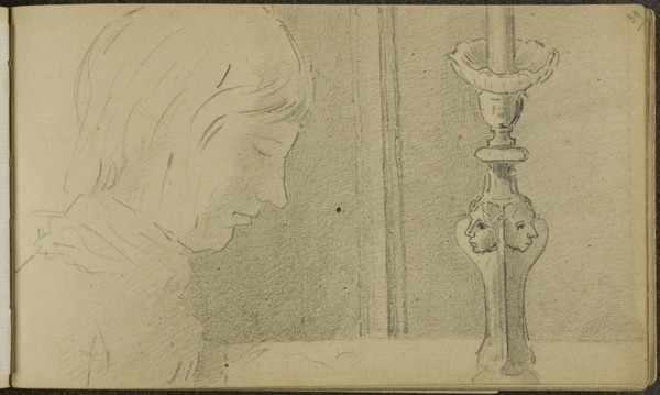 Sketchbook, c. 1879–85, Odilon Redon, French, 1840-1916, France, 55-page sketch book of drawings in