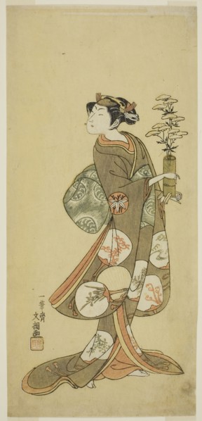The Actor Yamashita Kyonosuke I in a Female Role, c. 1769, Ippitsusai Buncho, Japanese, active c.