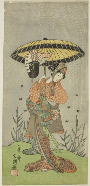 The Actor Yamashita Kinsaku II as Nijo no Kisaki (?) in the Play Natsu Matsuri Naniwa Kagami (?),