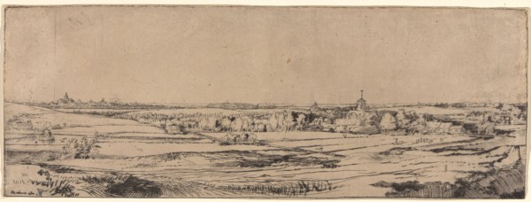 Panorama Near Bloemendael Showing the Saxenburg Estate (The Goldweigher’s Field), 1651, Rembrandt