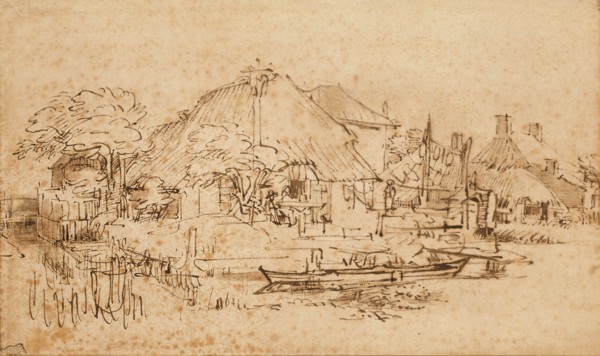 A Farm on the Amsteldijk, Seen from the Northwest, 1650/53, Rembrandt van Rijn, Dutch, 1606-1669,