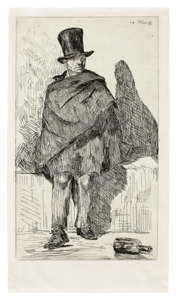 The Absinthe Drinker, 1862, Édouard Manet, French, 1832-1883, France, Etching and plate tone in