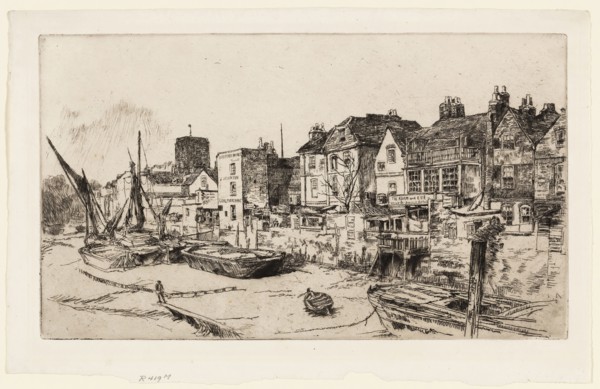 The Adam and Eve, Old Chelsea, 1878, James McNeill Whistler, American, 1834-1903, United States,