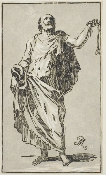 An Apostle, 1740, Conte Anton Maria Zanetti, Italian, 1680–1767, Italy, Chiaroscuro woodcut in gray