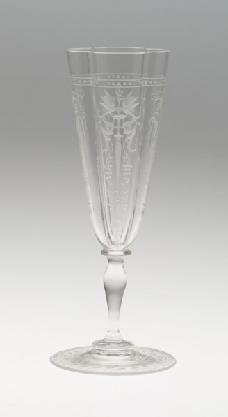Champagne Flute, 19th century, J. & L. Lobmeyr, Austrian, founded 1822, Vienna, Glass, clear and
