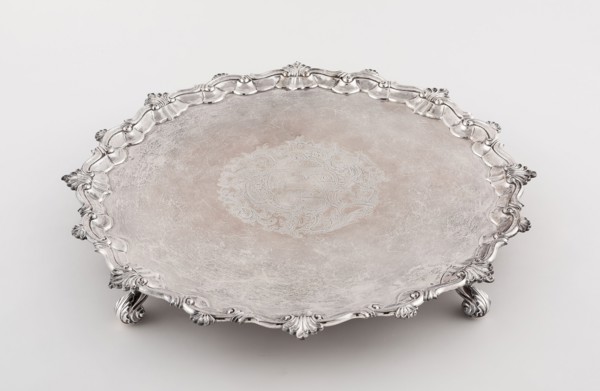 Tray, 1755/56, William Preston, English, active 1745-60, London, England, London, Silver, 6.4 x 56