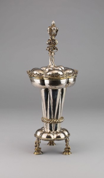 Beaker with Cover, c. 1500, German, Nuremburg or Augsburg, Germany, Parcel-gilt silver, H: 41.9 cm