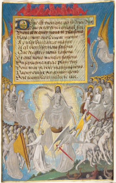 The Last Judgment from Les Sept Articles de la Foi by Jean Chappuis, c. 1470, Maître François,