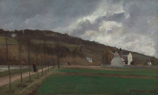 The Banks of the Marne in Winter, 1866, Camille Pissarro, French, 1830-1903, France, Oil on canvas,