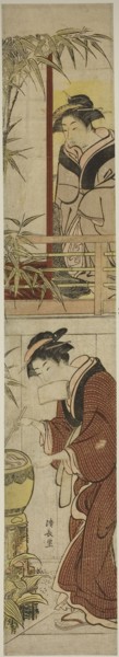 Courtesan Washing her Hands, c. 1784, Torii Kiyonaga, Japanese, 1752-1815, Japan, Color woodblock